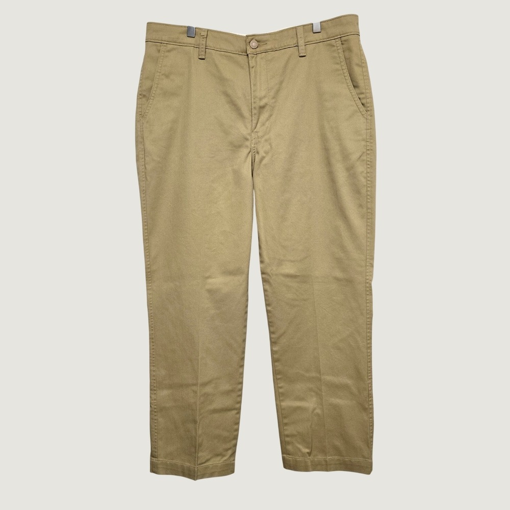 Levis XX Chino Pants Mens 34x30 (fits 35x28) Tan Straight Fit Stretch Minimalist